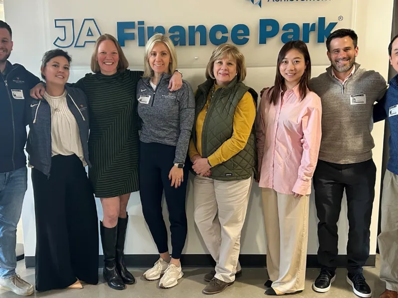 group of volunteers at JA Finance Park